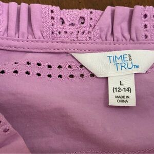Time and Tru Lavender Eyelet Shirt